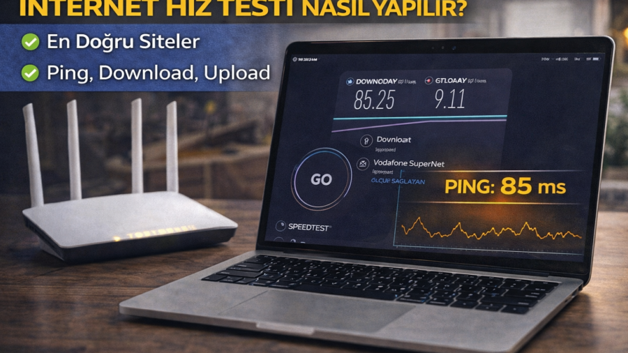 İnternet Hız Testi Nasıl Yapılır? (2026) En Doğru Siteler + Ping, Download, Upload