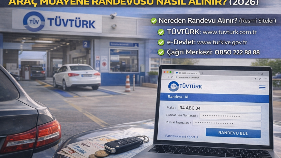 Araç Muayene Randevusu Nasıl Alınır? (2026) TÜVTÜRK + e-Devlet Linkli Rehber