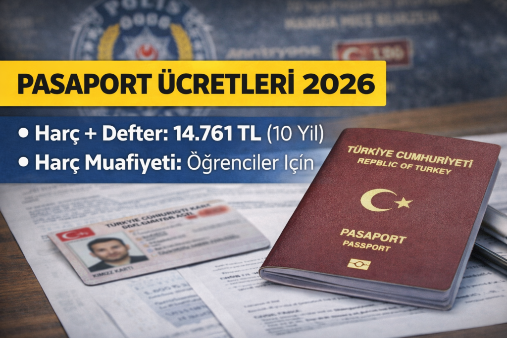 Pasaport Ücretleri 2026: Harç, Defter Bedeli, Toplam Tutarlar ve Başvuru Rehberi