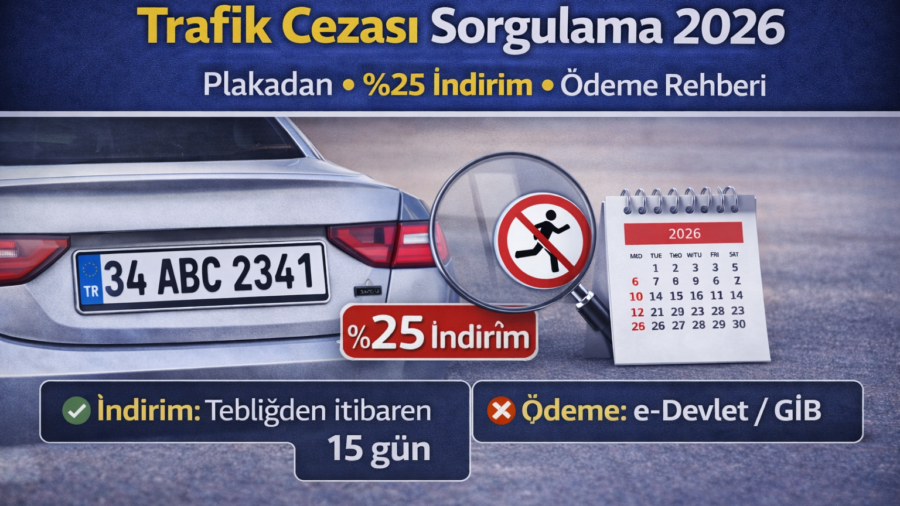 Trafik Cezası Sorgulama 2026 (Plakadan) Son Ödeme Tarihi, İndirim ve Gecikme Rehberi