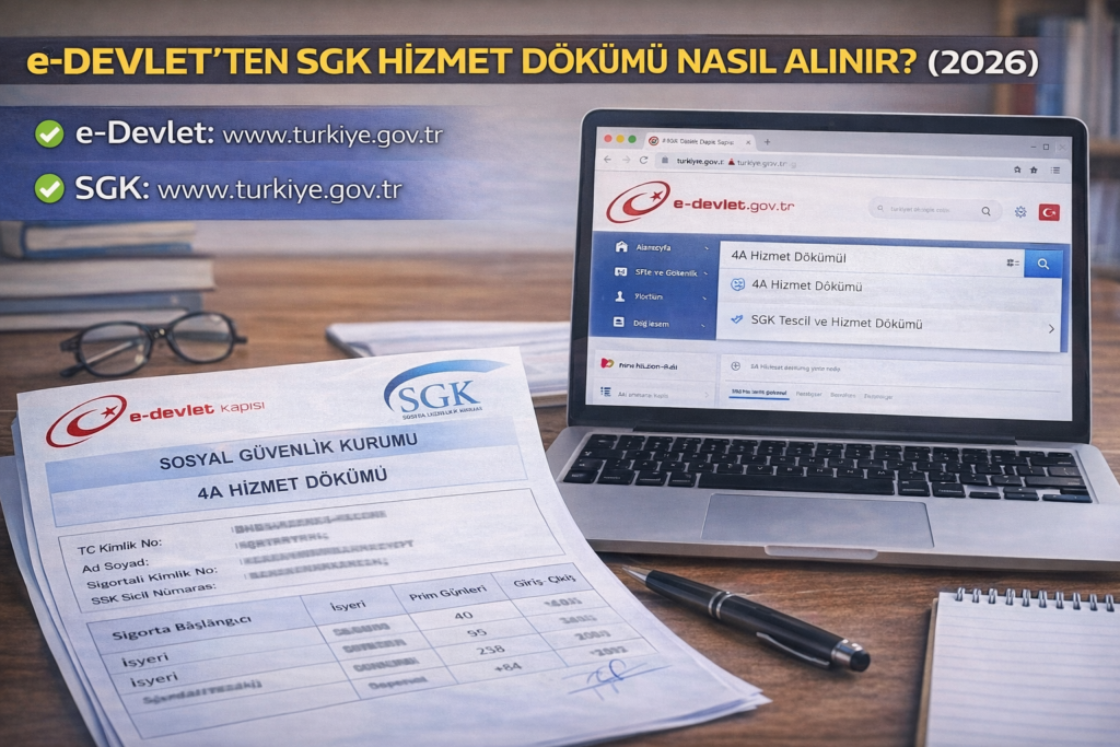e-Devlet’ten SGK Hizmet Dökümü Nasıl Alınır? (2026) 4A / 4B / 4C Linkli Rehber