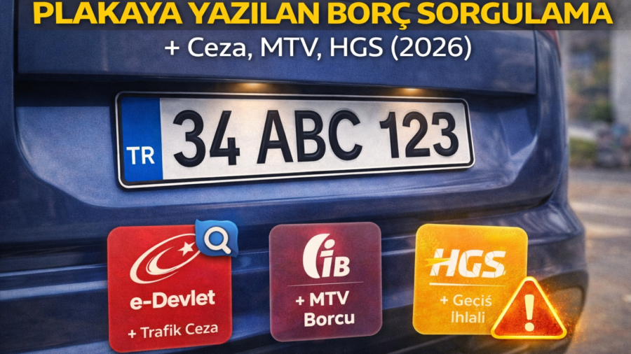 e-Devlet’ten Araç Plakasına Yazılan Borç Sorgulama (2026) – Ceza, MTV, HGS Hepsi