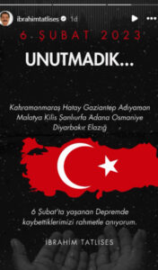 İbrahim Tatlıses 6 Şubat
