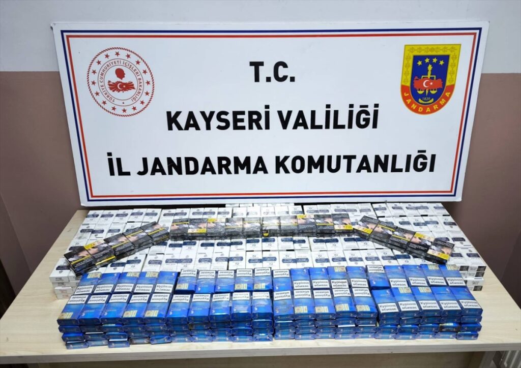 Kayseri’de 619 paket bandrolsüz kaçak sigara ele geçirildi