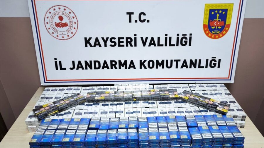 Kayseri’de 619 paket bandrolsüz kaçak sigara ele geçirildi