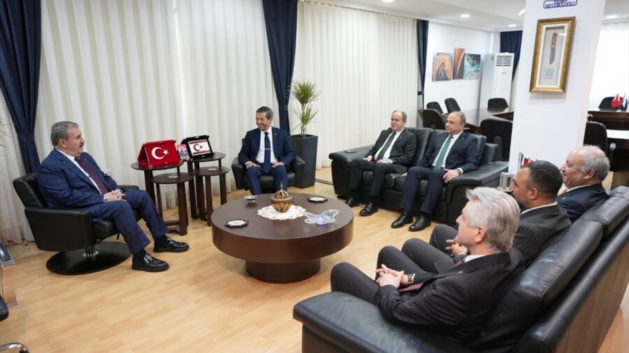 KKTC Dışişleri Bakanı Ertuğruloğlu, BBP Genel Başkanı Destici’yi kabul etti