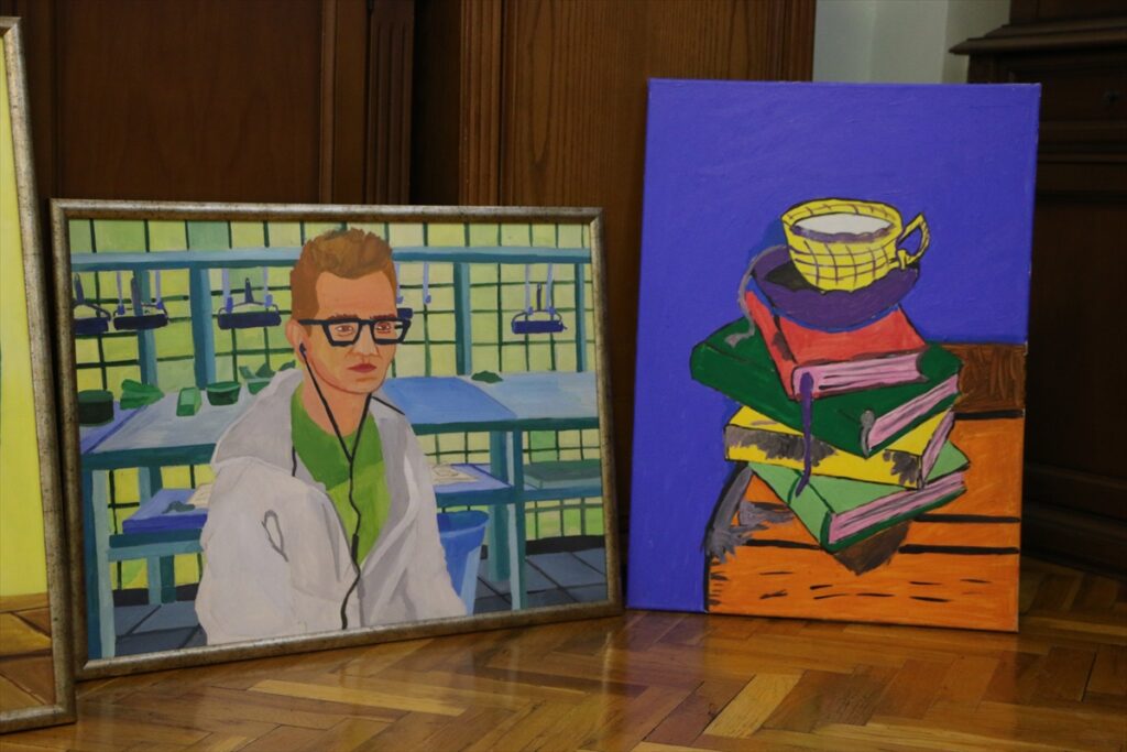 Otizmli genç sanatçı Alp Eren Candan hayallerini tuvale taşıyor