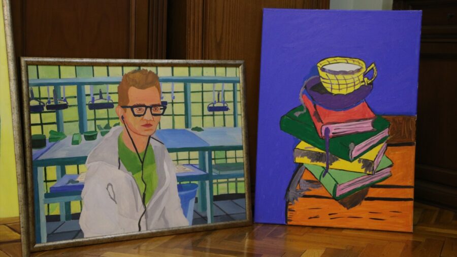 Otizmli genç sanatçı Alp Eren Candan hayallerini tuvale taşıyor