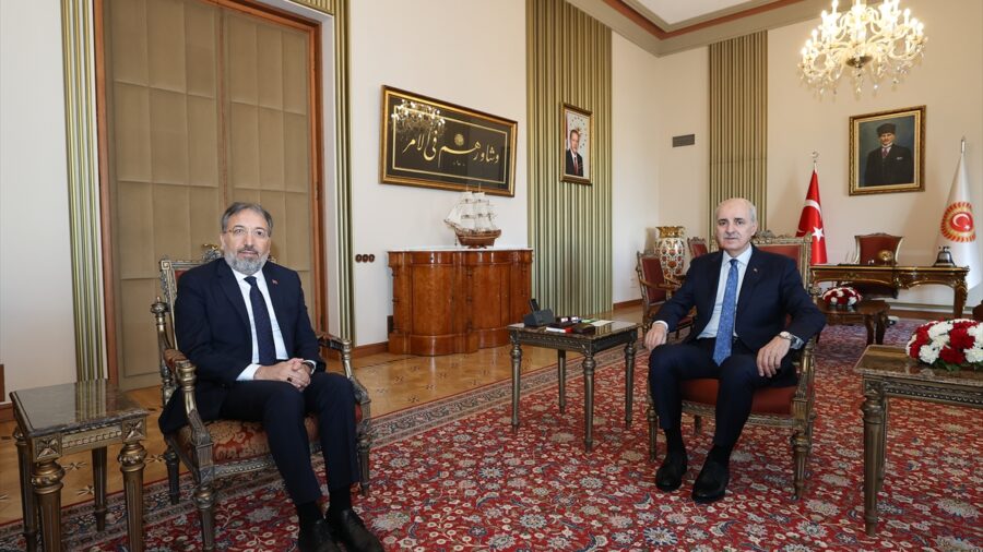 TBMM Başkanı Kurtulmuş, Diyanet İşleri Başkanı Arpaguş’u kabul etti