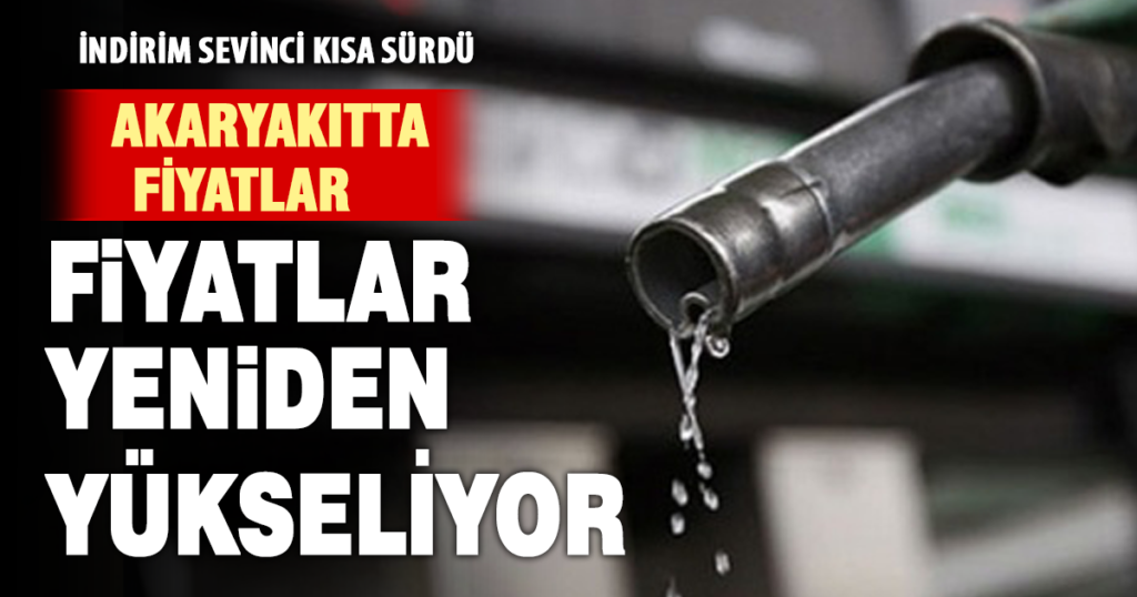Akaryakıtta indirim sevinci kısa sürdü