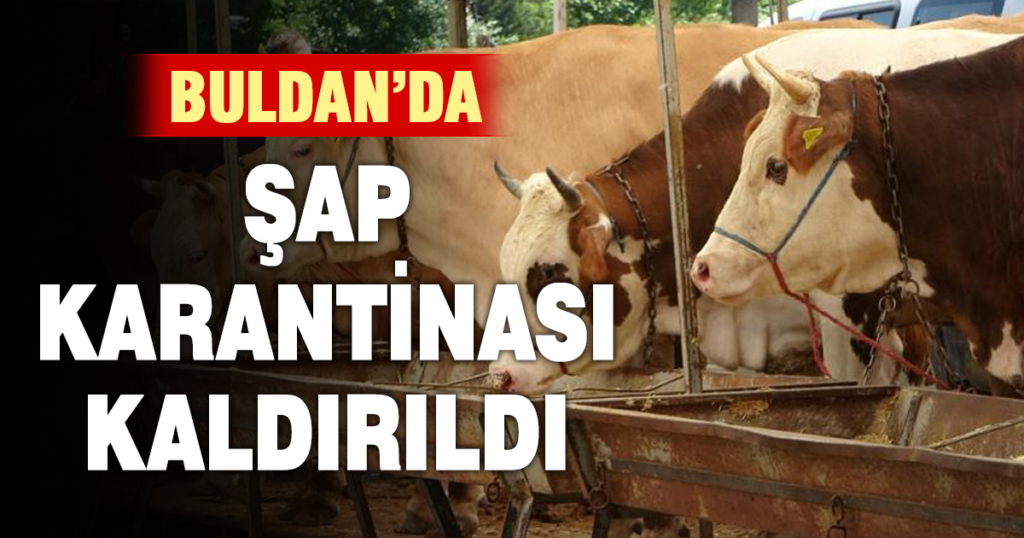 Buldan’da şap karantinası kaldırıldı 