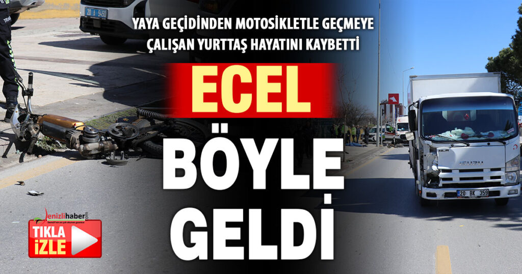 Motosikletiyle yaya geçidinden geçmek isteyen adamın hayatını kaybettiği kaza anları ortaya çıktı