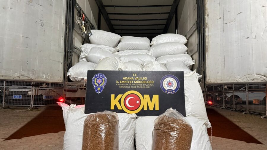 Adana’da 3 ton 40 kilogram kaçak tütün ele geçirildi