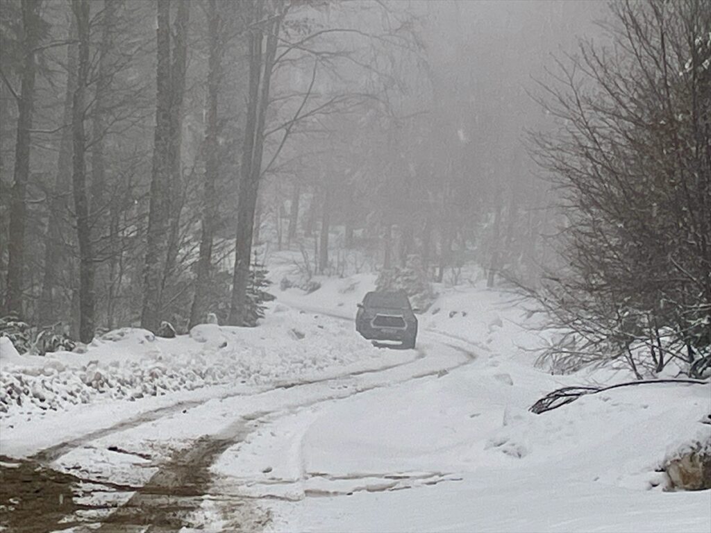 Bolu’da kış ve ilkbahar bir arada yaşanıyor