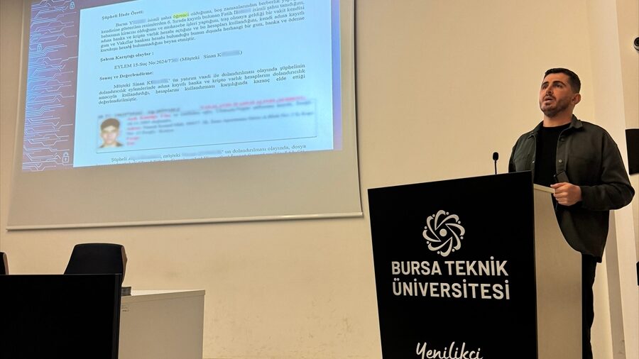 Bursa’da üniversite öğrencilerine “IBAN kiralamanın” riskleri anlatıldı