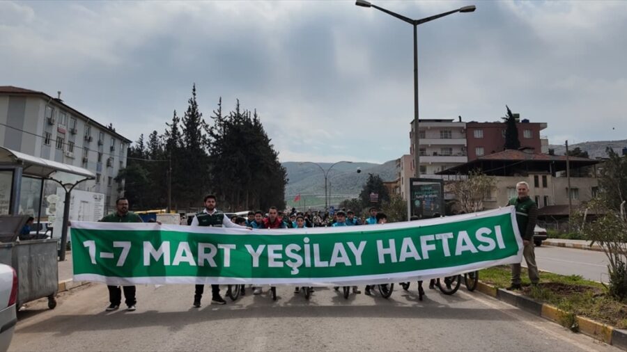 Hatay’da Yeşilay Haftası kapsamında bisiklet turu düzenlendi