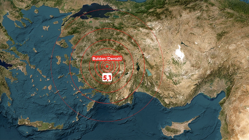 Denizli’de 5,1 büyüklüğünde deprem