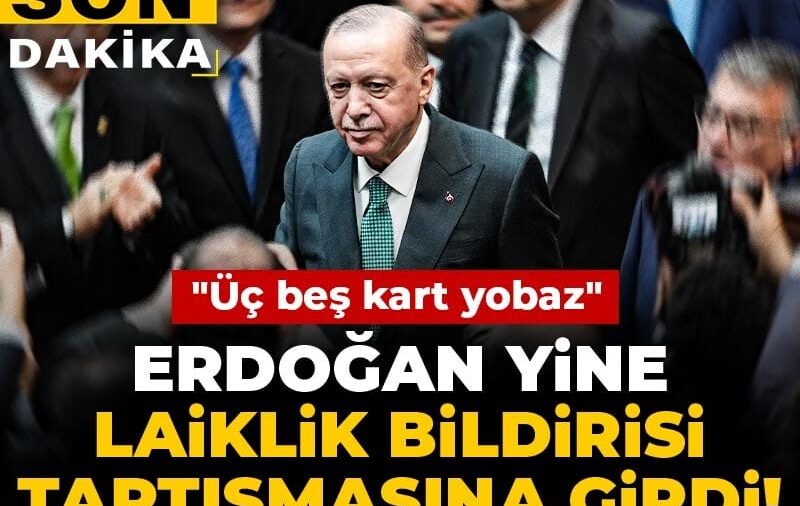 Erdoğan yine ‘laiklik’ten yüklendi: ‘Üç beş kart yobaz rahatsız oluyor diye…’