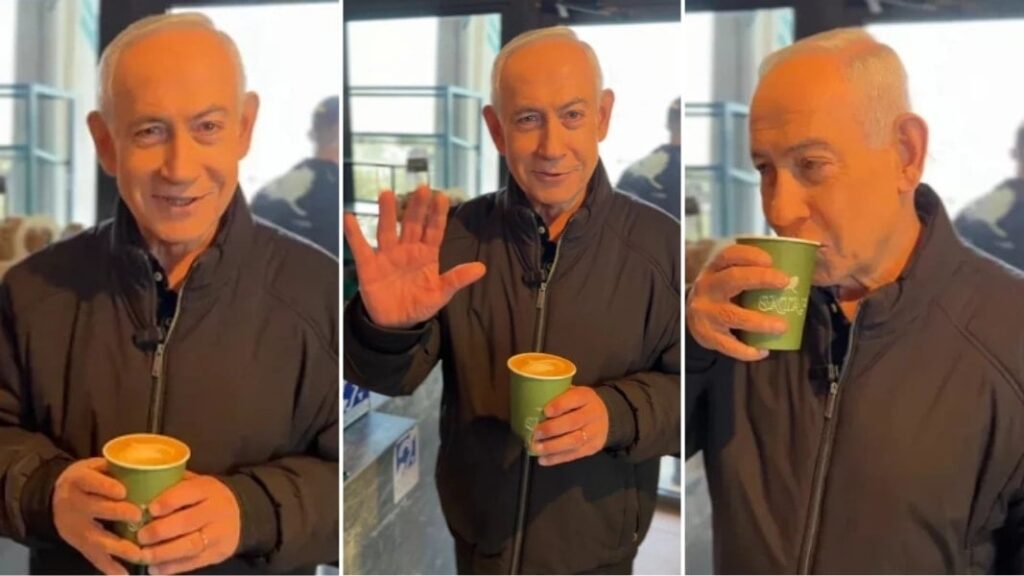 ‘Öldü’ iddiaları sonrası Netanyahu’dan video: Kahve aldı, parmaklarını gösterdi