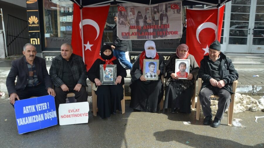 Muş’ta aileler DEM Parti önündeki eylemlerine devam ediyor