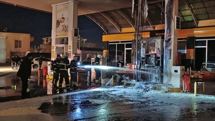 Siirt’te akaryakıt istasyonunda çıkan yangın söndürüldü