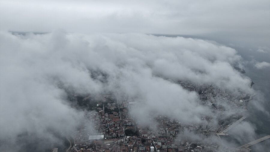 Sinop sis bulutları arasında görüntülendi