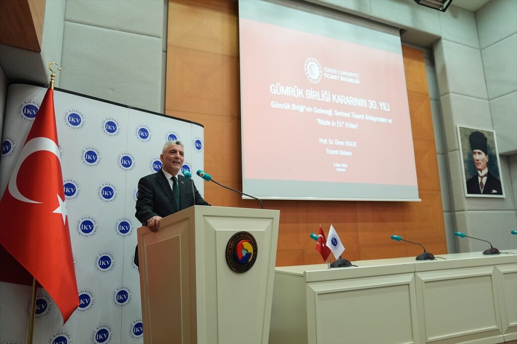 Ticaret Bakanı Bolat “30. Yılında Gümrük Birliği ve Türkiye-Avrupa Birliği İlişkileri” etkinliğinde konuştu: