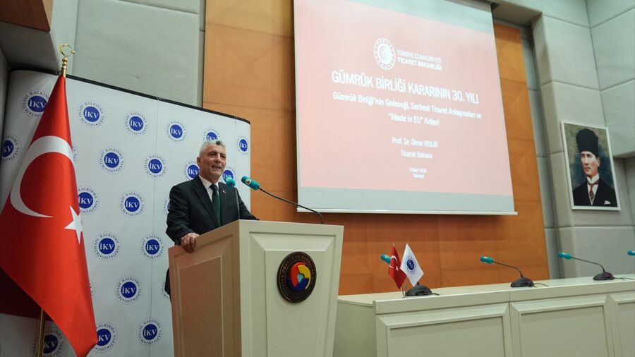 Ticaret Bakanı Bolat “30. Yılında Gümrük Birliği ve Türkiye-Avrupa Birliği İlişkileri” etkinliğinde konuştu: